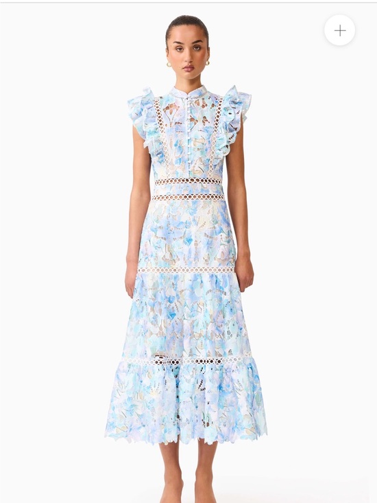 Elliatt Dresses & Skirts - Elliat Kalissa Ruffle Maxi Dress in Blue Floral